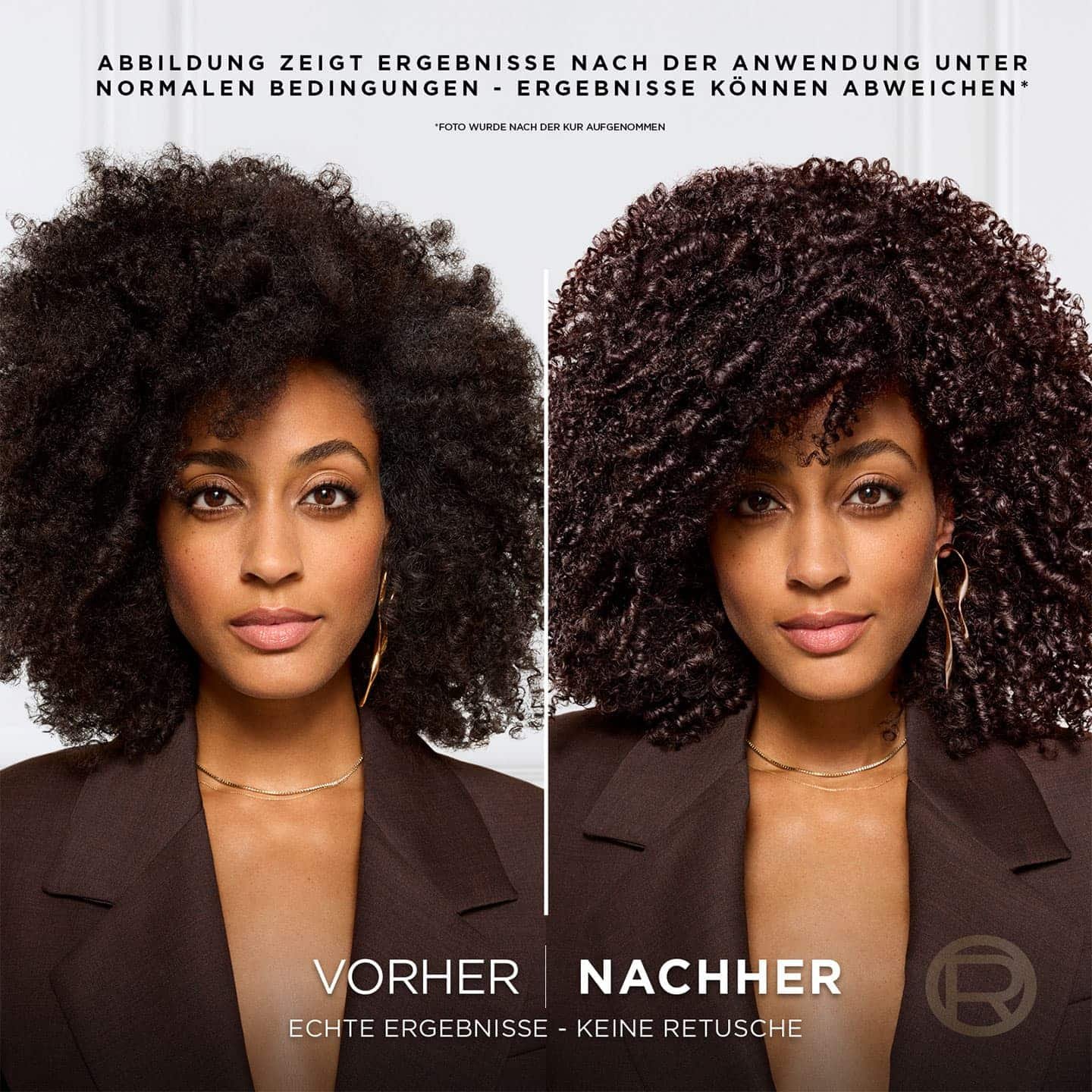 Braune Haare Brasilia Dunkles Naturbraun 3 Preference Vorher/Nachher-Vergleich